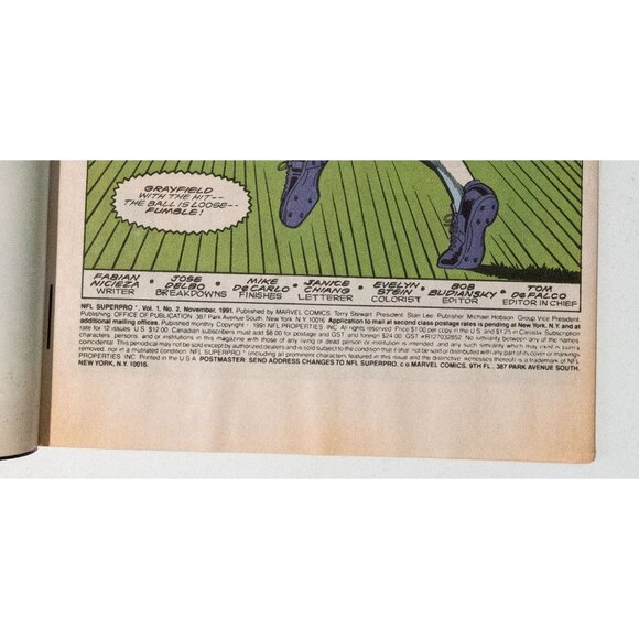 Marvel Comics NFL SuperPro #2 Nov 1991 - Picture 8 of 8